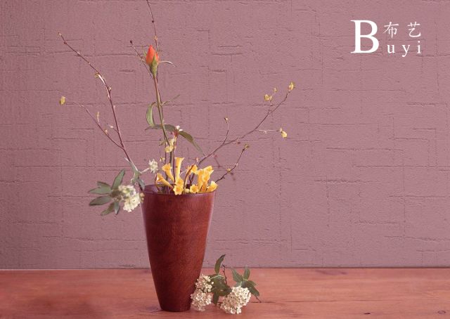 四国化成硅藻泥插花效果图
