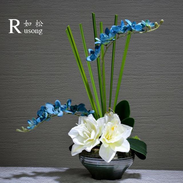 四国化成硅藻泥插花效果图