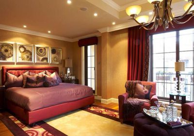 欧式风格卧室硅藻泥效果图