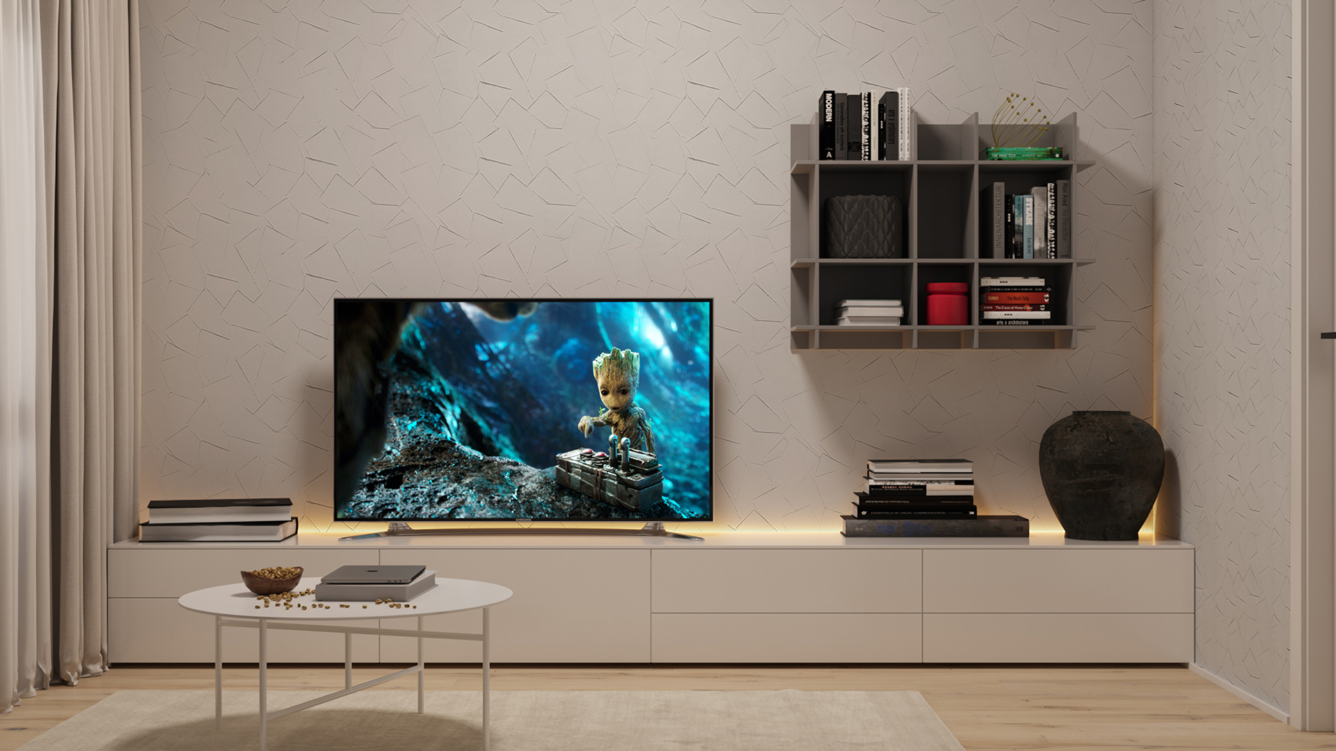 硅藻泥电视背景墙要怎么装饰才好看?