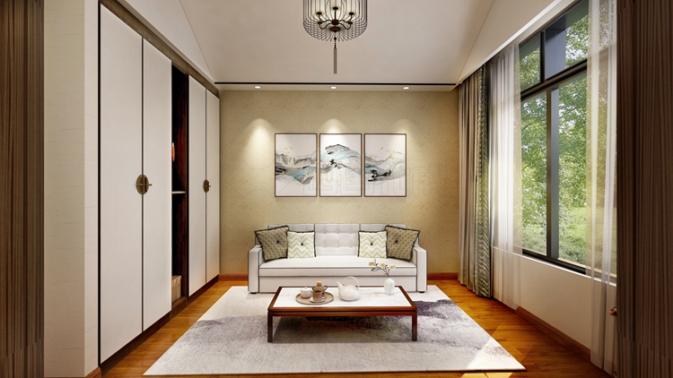 新中式硅藻泥效果图案例