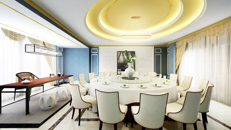 新中式硅藻泥效果图案例